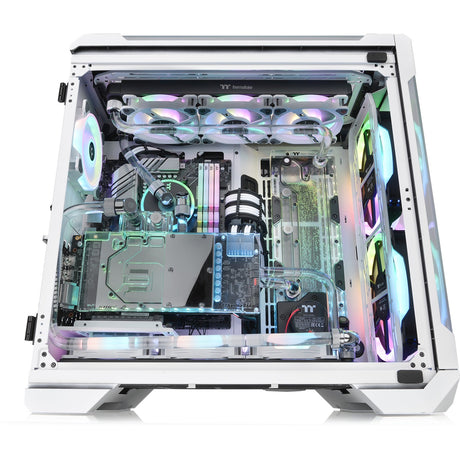 Thermaltake View 51 tg Snow Argb Edition Midi-Tower-Gehäuse (weiß | 4x USB-A | 1x USB-C | RGB | Fenster)