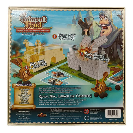 Europäisches Spielernetzwerk Katapultfehde Brettspiel (englisch, 2 Spieler, 20 - 30 Minuten, ab 7 Jahren)