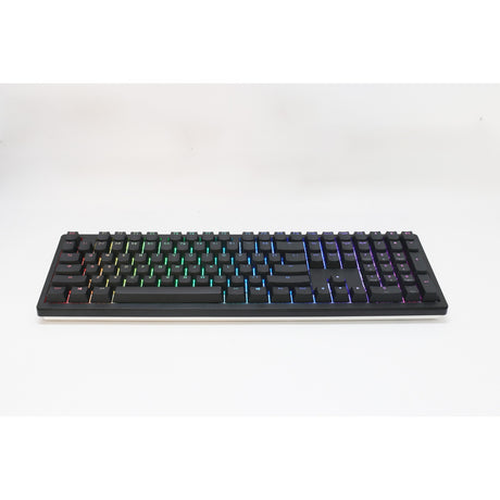 Ducky Zero 6108 Classic Black RGB mechanische Gaming-Tastatur (Schwarz, US-Layout (QWERTY), Cherry MX2A Blau, 100 %, RGB-LEDs, Double-Shot PBT, Hot Swap, 2,4 GHz | Bluetooth | USB-C)