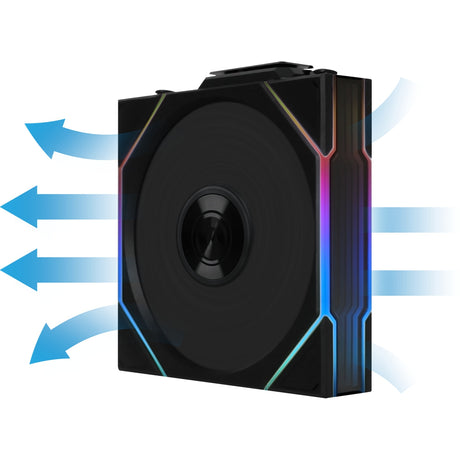 Lian Li Uni Fan TL 120 Wireless Reverse Blade RGB Gehäuselüfter (schwarz, 3 Stück, 120 x 124 x 28 mm, PWM, inkl. Controller)