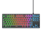 Trust GXT 833 Thado-Tastatur mit TKL-Beleuchtung (schwarz, US-Layout (QWERTY), 80 % (TKL), RGB)