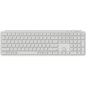 Keychron b6 pro ultraschlanke Tastatur (weiß, US-Layout (QWERTY), Scherenschalter, 100 %, ABS, 2,4 GHz | Bluetooth 5.2 | USB-C)