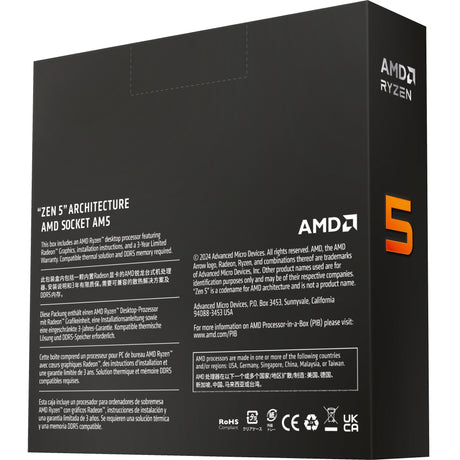 AMD Ryzen 5 9600X, 3,9 GHz (5,4 GHz Turbo Boost)