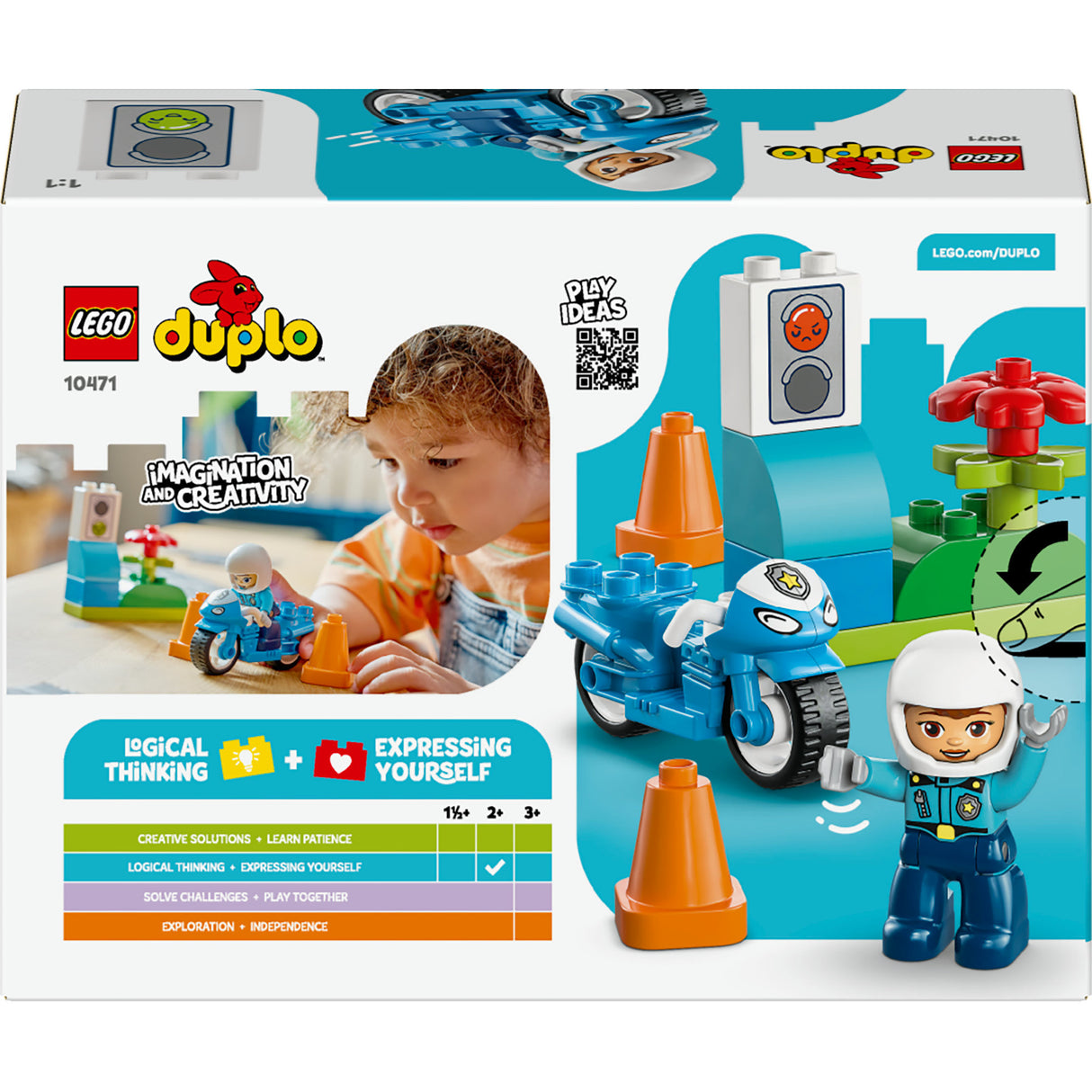 Lego Duplo 10471 blaues Polizeimotorrad