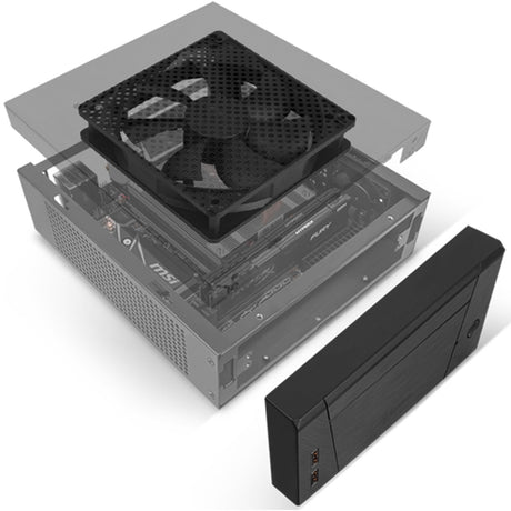 Silverstone sst-ml10b htpc-gehäuse (schwarz | 2x usb-a)