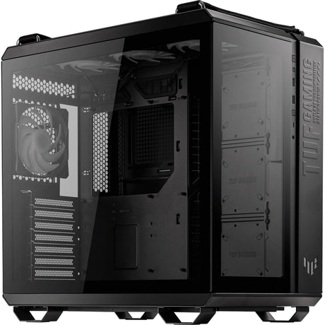 Asus TUF Gaming GT502 Plus Midi-Tower-Gehäuse (schwarz | 2x USB-A | 1x USB-C | gehärtetes Glas)