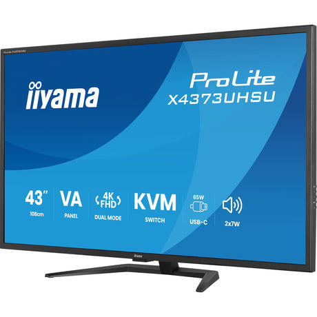 Iiyama Prolite X4373UHSU-B2 42,5 4K UHD-Monitor (Schwarz (matt), HDMI, DisplayPort, USB-C)