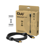 Club 3D-zertifiziertes Displayport 2.1 Vesa DP80-Kabel (schwarz, 2 Meter, 8k 240 Hz, 10k 60 Hz, 80 Gbit/s)