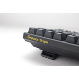 Ducky origin phantom black, toetsenbord (zwart, us lay-out, cherry mx blue, hot swap, pbt double-shot keycaps)