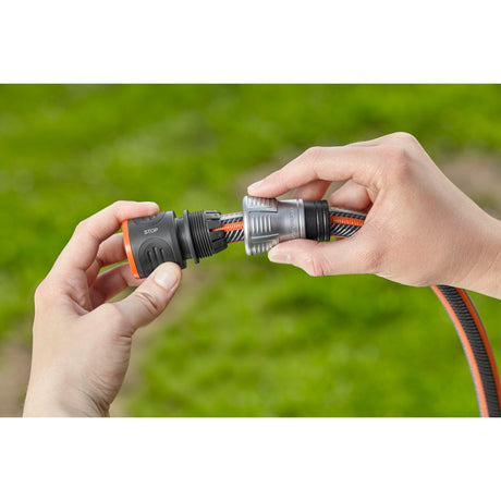 Gardena Premium-Wasserstopp 13 mm (1 2), 15 mm (5 8) Schlauchanschluss (grau silber, 18253-50)