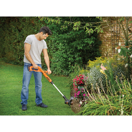 Black+decker Akku-Rasentrimmer ST182320 (orange, Akku im Lieferumfang enthalten)