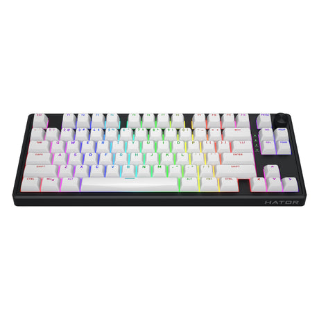 Hator skyfall mag ultra 8k rgb mechanisch gaming toetsenbord (zwart, us lay-out (qwerty), hator aurum ice, 80% (tkl), rgb, double-shot pbt, hot-swap)