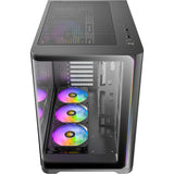Antec C5 Curve Argb Midi-Tower-Gehäuse (schwarz | 2x USB-A | 1x USB-C | gehärtetes Glas)