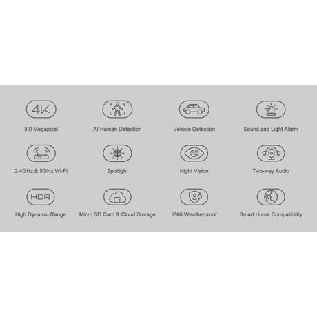 FOSCAM V8P, 4K 8MP Dual-Band-WLAN-Überwachungskamera
