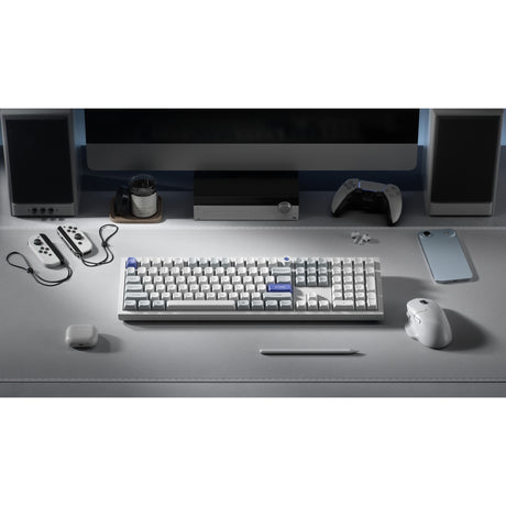 Keychron Q6 HE 8K-Magnetschalter-Tastatur (weiß, US-Layout (QWERTZ), ultraschnelles Lime, 100 %, RGB, Hot-Swap, 8K)