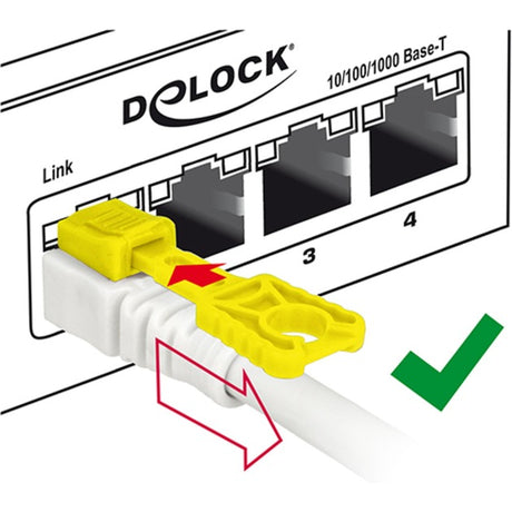 Delock Patchkabel RJ-45 sicher mit Cat.6a (weiß, 85333, 3 Meter)