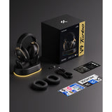 Mchose v9 turbo+ magnetic wireless over-ear gaming headset (rood, nintendo switch, playstation 4, playstation 5, mobiel, pc, 2.4g bluetooth usb)