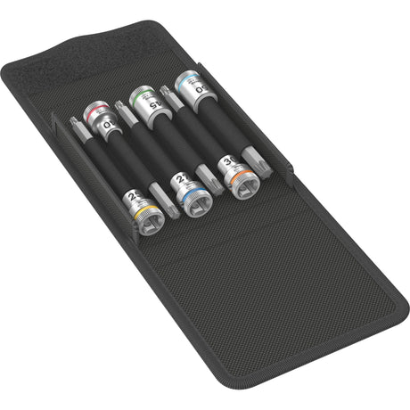 Wera 8767 b torx® hf 1 zyklop Bit-Steckschlüsselsatz Torx-Steckschlüssel (6-teilig, mit Haltefunktion, 3 8 -Antrieb)