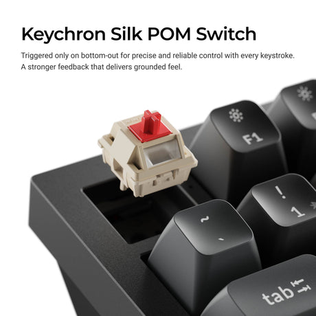 Keychron Q1 Ultra-M4 8K kabellose, benutzerdefinierte mechanische Tastatur (schwarz, US-Layout (QWERTY), Seidenpom-Banane, 75 %, RGB, Hot-Swap, 8 K, 2,4 GHz | Bluetooth 5.2 | USB-C)