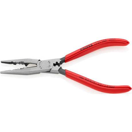 Knipex Verkabelungszange schwarz atramentiert mit Kunststoffummantelung 160 mm - 1301160