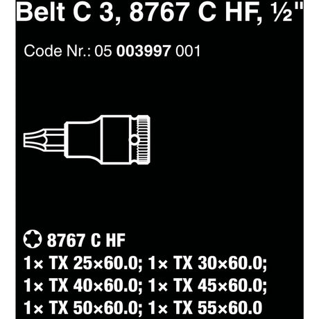 Waa Belt C 3 Zyklop Cap Set, 1 2