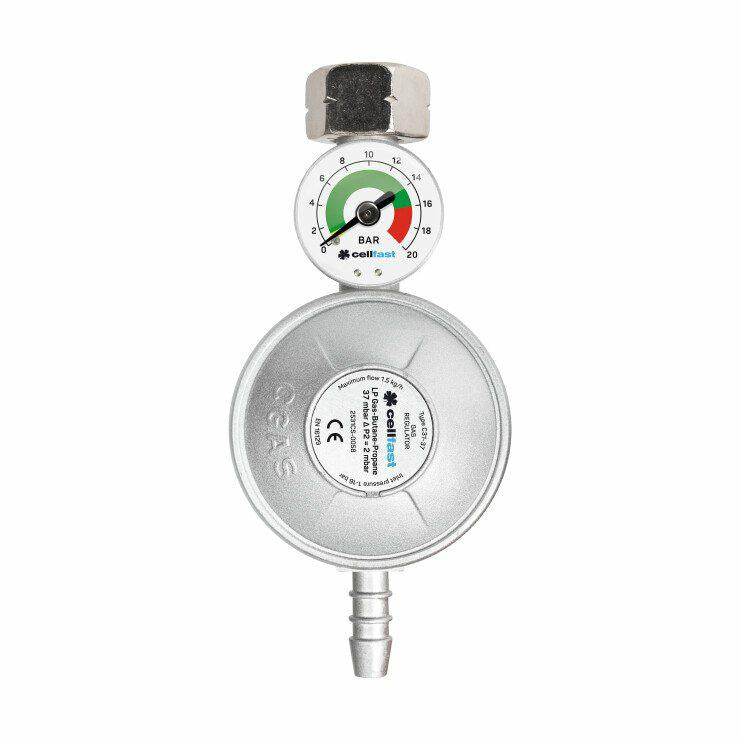 Cellfast-Gasregler mit Manometer, LPG, Propan, Butan