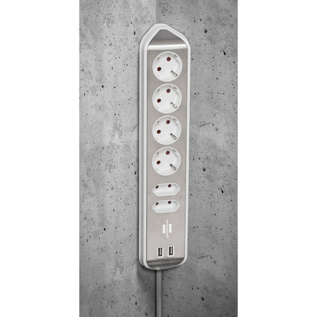 Brennenstuhl Brennenstuhl Estilo Hoekstopcontact 4-fach mit USB-Ladefunktion
