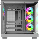 Thermaltake View 380 XL WS ARGB MIDI Tower Gehäuse (weiße Holzfarbe | 2x USB-A | 1x USB-C | RGB | gehärtetes Glas)
