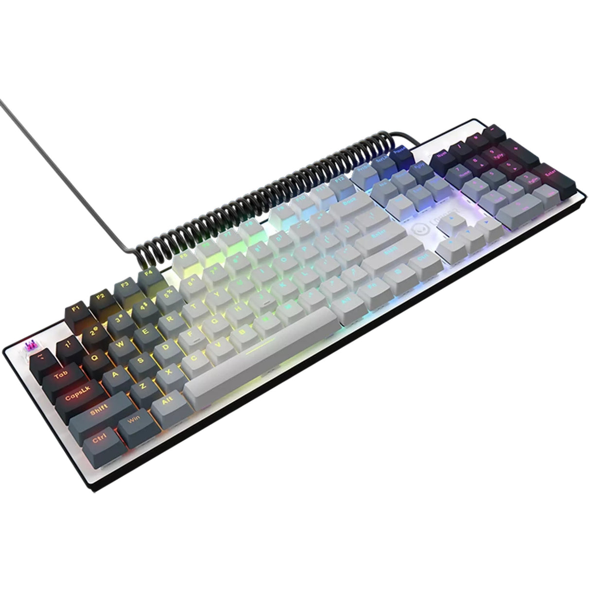 Lorgar azar 514 rgb mechanisch gaming toetsenbord (wit, us lay-out (qwerty), logar dream, 100%, rgb)