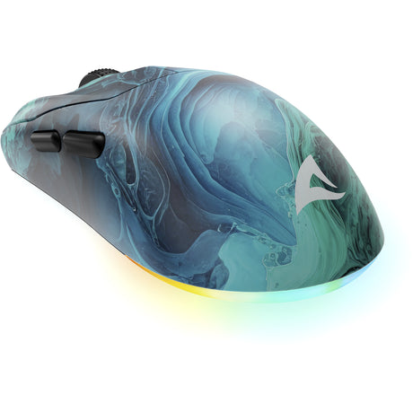 Sharkoon SGM25W Gaming-Maus (Türkisblau, 12.000 dpi, RGB-LEDs)