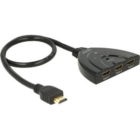 Delock 3 x HDMI Eingang > 1 x HDMI Ausgang HDMI Switch (schwarz, 50 Zentimeter, 4k)