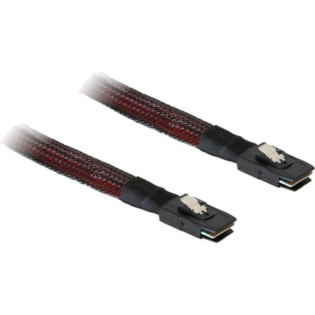 Delock mini SAS SFF-8087 > Mini SAS SFF-8087 Kabel (rot schwarz, 1 Meter)