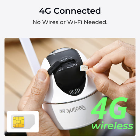 Reolink G440 + Solarpanel 2 Sicherheitskamera (weiß, 4k, 8mp, 4G LTE, inkl. Solarpanel 2 + 64GB Micro-SD-Karte)