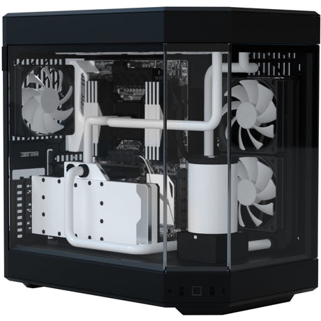 Hyte y60 Midi-Tower-Gehäuse (schwarz | 3x USB-A | gehärtetes Glas)