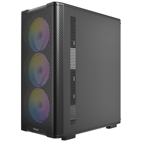 Antec VX310 ArGB Midi-Tower-Gehäuse (schwarz | 3x USB-A | gehärtetes Glas)