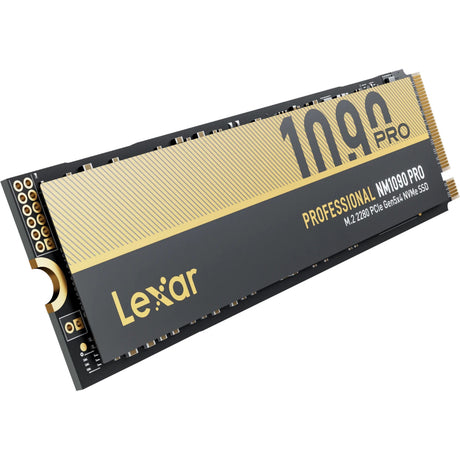 Lexar nm1090 pro 4 TB SSD (Schwarzgold, m.2 2280, PCIe gen 5x4)