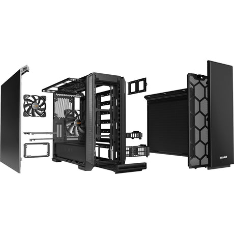 Ruhig sein! Silent Base 601 Midi-Tower-Gehäuse (schwarz | 3x USB-A)