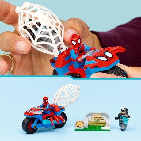 Lego Marvel – Spidey auf seinem Motorrad vs. Nashorn – Konstruktionsspielzeug (11206)