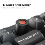 Keychron v6w-d3 8k qmk wired custom mechanical keyboard (zwart, us lay-out (qwerty), super brown, 100%, rgb leds, double-shot pbt, hot swap, 8k, knop)