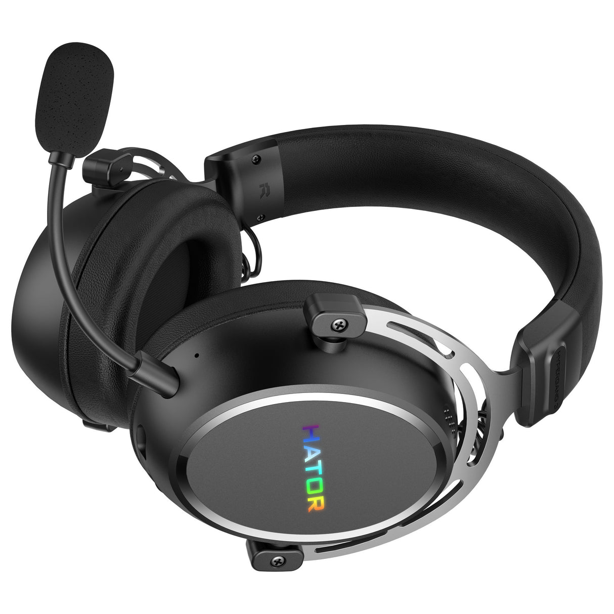 Hator hypergang 3 wireless over-ear gaming headset (zwart, rgb, 2.4ghz bluetooth usb)