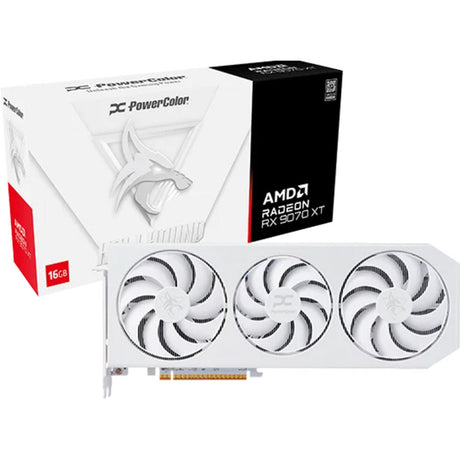 Powercolor Radeon RX 9070 XT Hellhound Spectral White 16GB GDDR6 Grafikkarte (weiß, RDNA4, GDDR6, 3x Display Port, 1x HDMI)