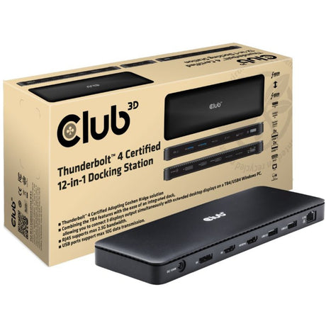 Club 3D Thunderbolt 4 12-in-1 Dock Dockingstation (Schwarz)