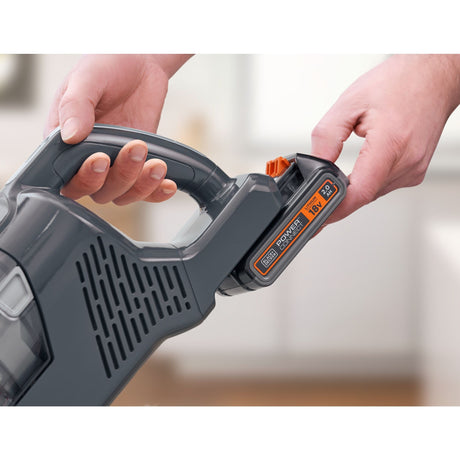 Black+Decker bhfea18d1-qw 18 V 2,0 Ah 2-in-1-Stabstaubsauger mit abnehmbarem Akku (18 V 2,0 Ah Akku und Ladegerät im Lieferumfang enthalten)