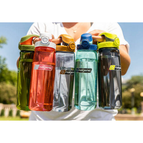 Nalgene On-the-Fly-Halteflasche mit Verschlussverschluss, 700-ml-Trinkflaschen (Graubeige)