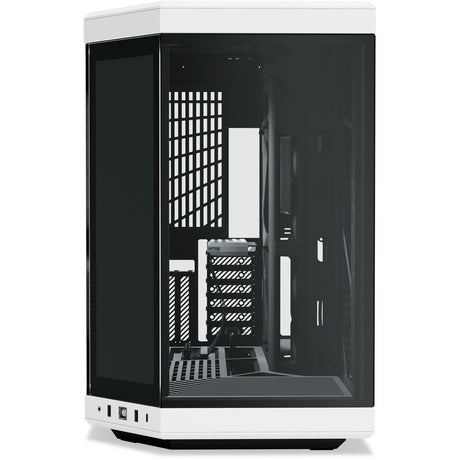 Hyte y70 Touch Infinity Midi-Tower-Gehäuse (weiß schwarz | 2x USB-A | 1x USB-C | gehärtetes Glas)