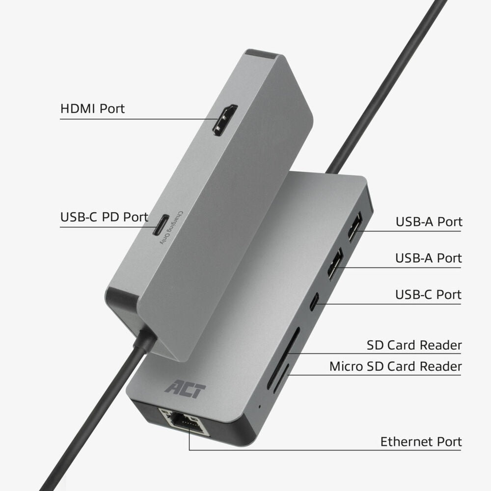 ACT-Konnektivität USB-C 4K Docking Station für 1 HDMI-Monitor, Ethe