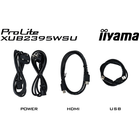 Iiyama prolite xub2395wsu-b5 22,5 Monitor (schwarz, HDMI, Display Port, VGA, 2x USB-A, USB-B)