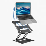 Act Connectivity Laptopständer, Aluminium, klappbar, stufenlos höhenverstellbar (schwarz)