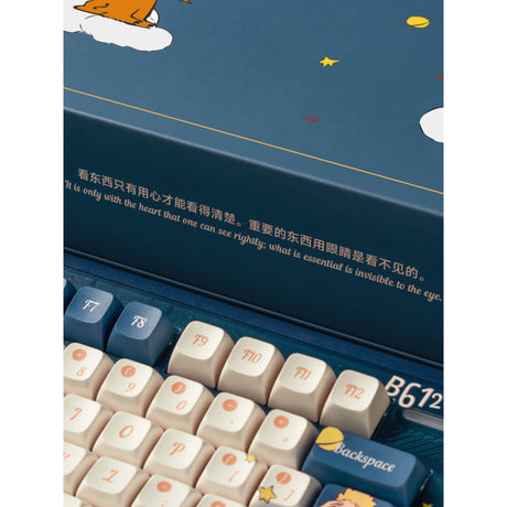 Iqunix ZX75 Sky Encounter kabellose mechanische Tastatur (blau, US-Layout (QWERTY), Gateron-Rot, 75 %, RGB-LEDs, Hot-Swap-fähig, Double-Shot-PBT, 2,4 GHz | Bluetooth 5.1 | USB-C)