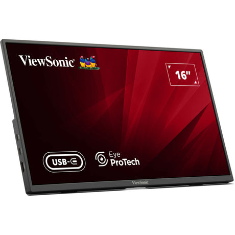 Viewsonic VA1650 leichter tragbarer Monitor 16 (schwarz, 1x HDMI, USB-C)